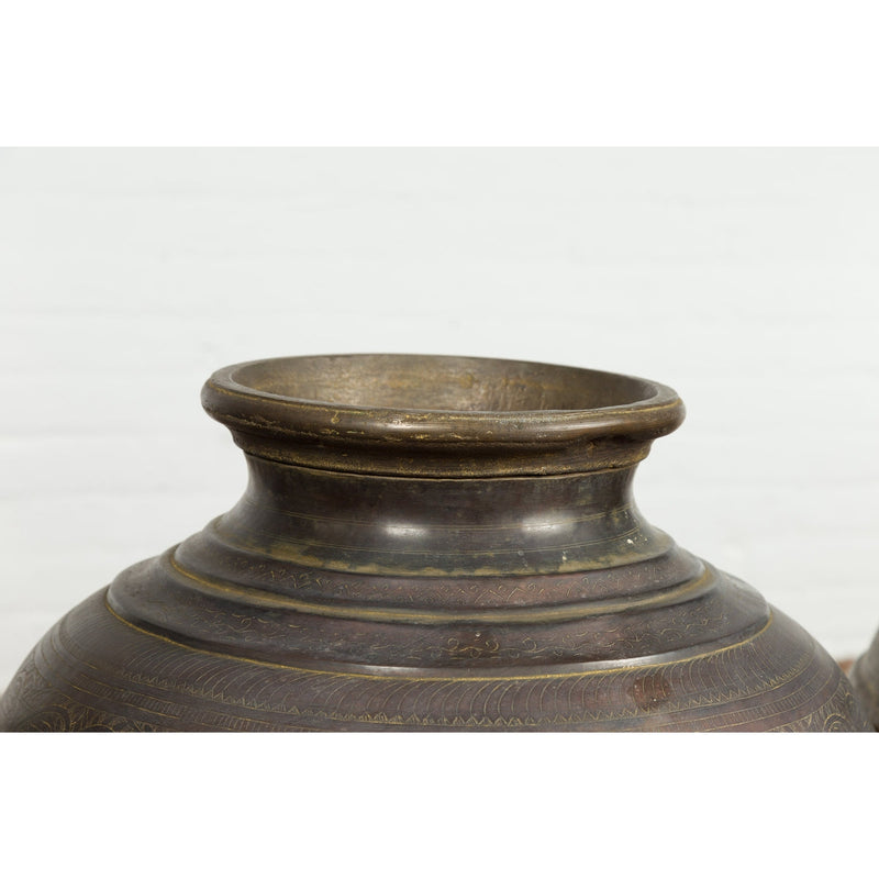 Indian Brass Water Vessels, Sold Each-YN7667 A-B-C-5. Asian & Chinese Furniture, Art, Antiques, Vintage Home Décor for sale at FEA Home