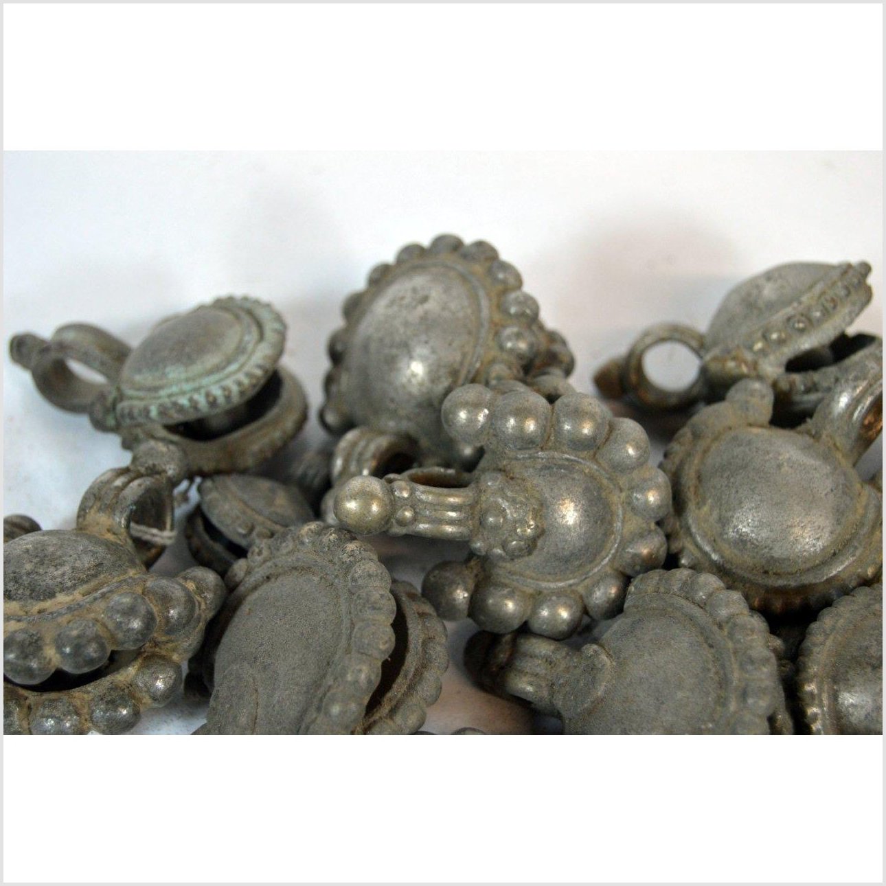 Antique Indian Brass Bells-YN3227-4. Asian & Chinese Furniture, Art, Antiques, Vintage Home Décor for sale at FEA Home