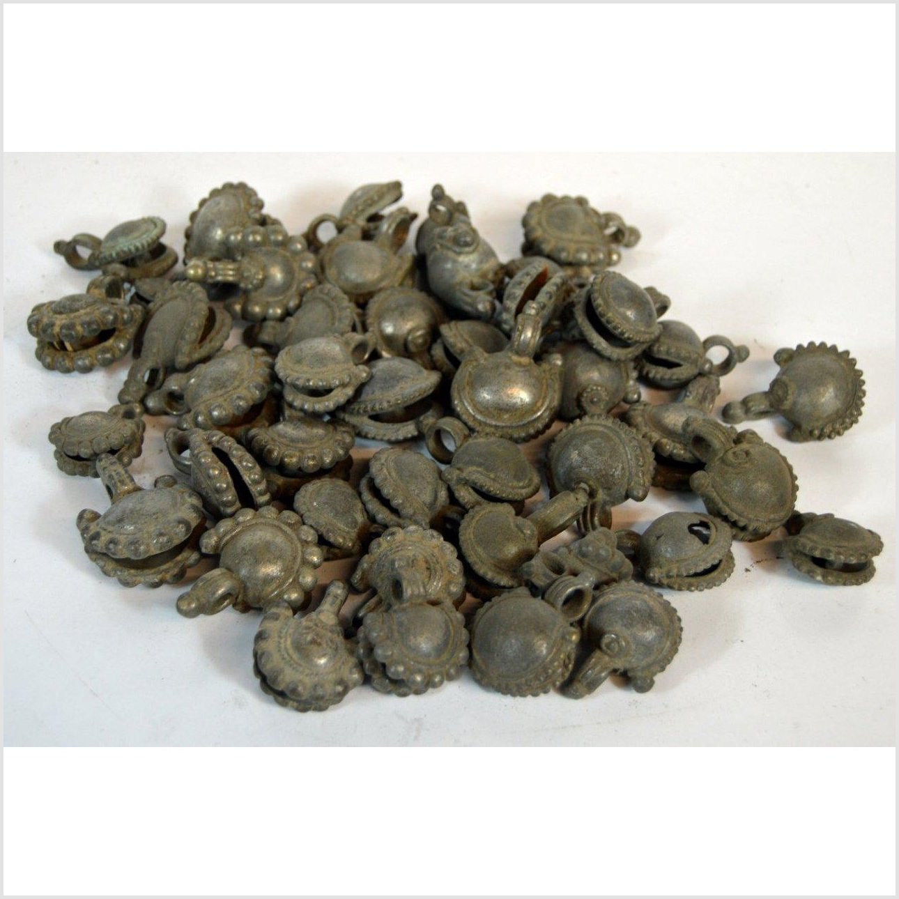 Antique Indian Brass Bells- Asian Antiques, Vintage Home Decor & Chinese Furniture - FEA Home
