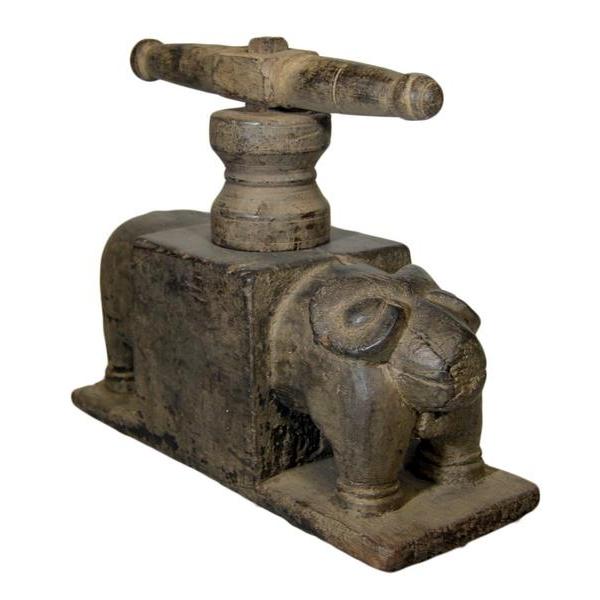 Antique Indian Hand Carved Wood Juicer-3. Asian &amp; Chinese Furniture, Art, Antiques, Vintage Home Décor for sale at FEA Home