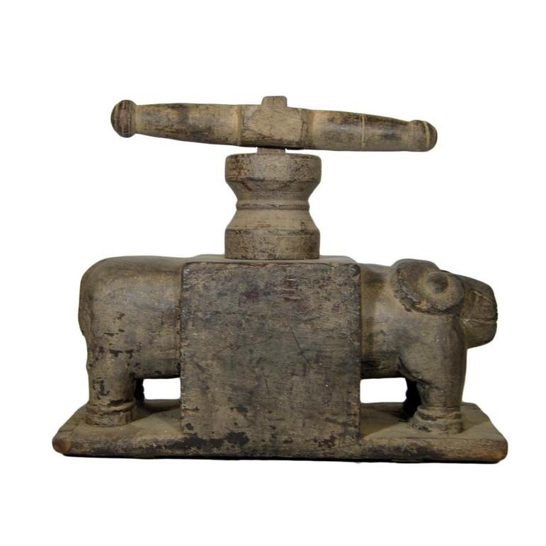 Antique Indian Hand Carved Wood Juicer-4. Asian &amp; Chinese Furniture, Art, Antiques, Vintage Home Décor for sale at FEA Home