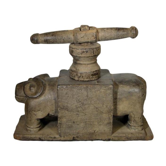Antique Indian Hand Carved Wood Juicer-5. Asian &amp; Chinese Furniture, Art, Antiques, Vintage Home Décor for sale at FEA Home
