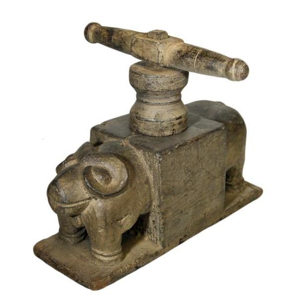 Antique Indian Hand Carved Wood Juicer-1. Asian & Chinese Furniture, Art, Antiques, Vintage Home Décor for sale at FEA Home