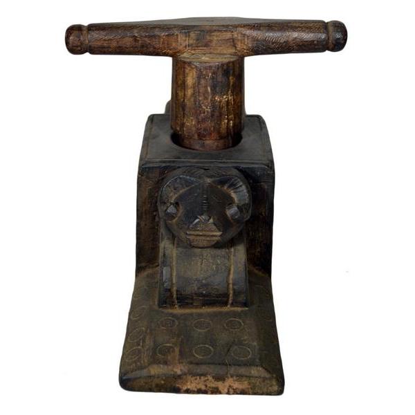 Antique Indian Hand Carved Juicer-3. Asian &amp; Chinese Furniture, Art, Antiques, Vintage Home Décor for sale at FEA Home