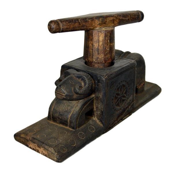 Antique Indian Hand Carved Juicer-4. Asian &amp; Chinese Furniture, Art, Antiques, Vintage Home Décor for sale at FEA Home