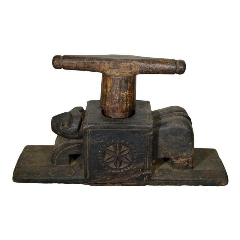 Antique Indian Hand Carved Juicer-5. Asian &amp; Chinese Furniture, Art, Antiques, Vintage Home Décor for sale at FEA Home