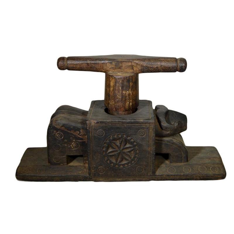 Antique Indian Hand Carved Juicer-1. Asian & Chinese Furniture, Art, Antiques, Vintage Home Décor for sale at FEA Home