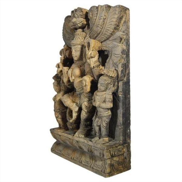 Antique Indian Hand Carved Sheesham Temple Decoration-7. Asian &amp; Chinese Furniture, Art, Antiques, Vintage Home Décor for sale at FEA Home