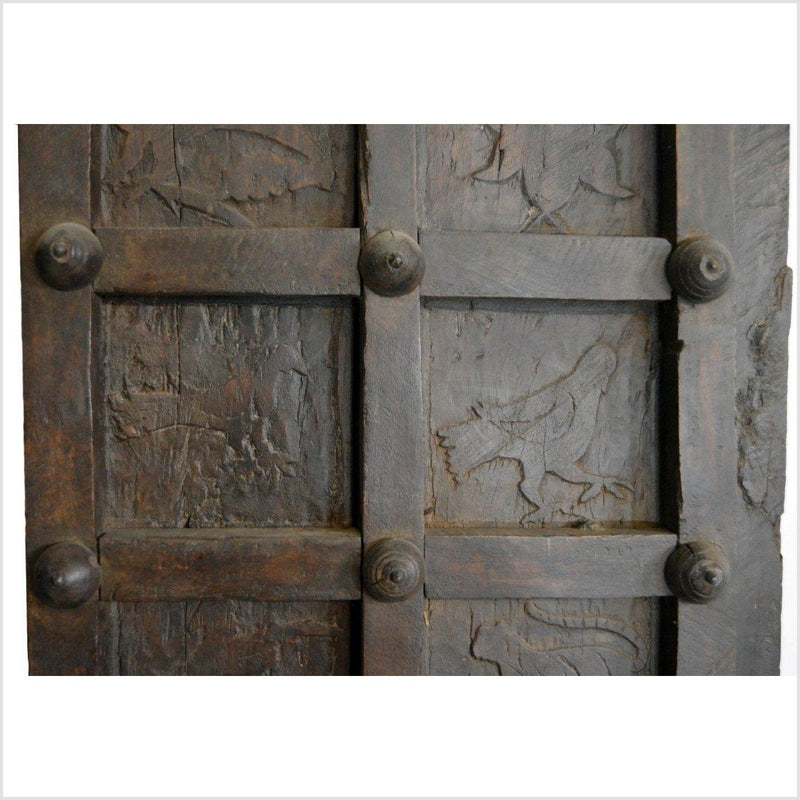 Antique Indian Hand Carved Temple Doors-YN2963-5. Asian & Chinese Furniture, Art, Antiques, Vintage Home Décor for sale at FEA Home