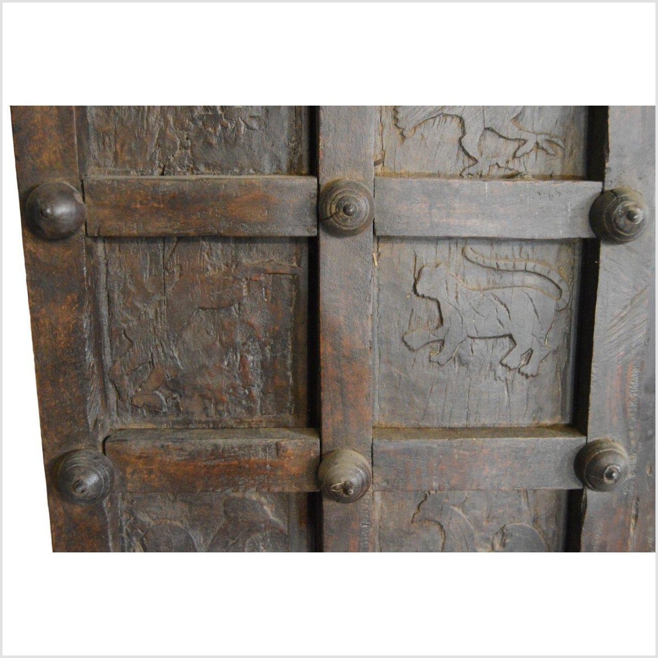 Antique Indian Hand Carved Temple Doors-6. Asian &amp; Chinese Furniture, Art, Antiques, Vintage Home Décor for sale at FEA Home