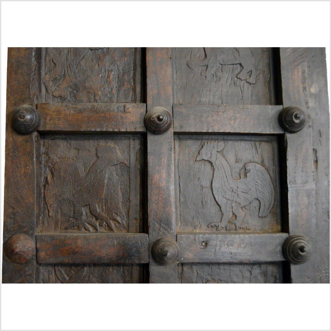 Antique Indian Hand Carved Temple Doors-7. Asian &amp; Chinese Furniture, Art, Antiques, Vintage Home Décor for sale at FEA Home