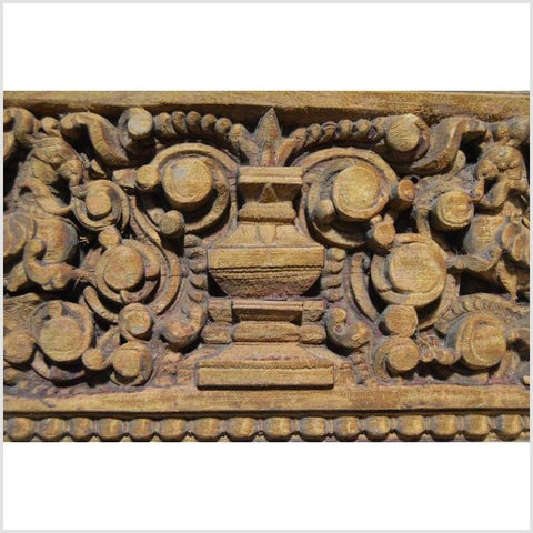 Antique Indian Hand Carved Wooden Wall Ornament-YN4875-2. Asian & Chinese Furniture, Art, Antiques, Vintage Home Décor for sale at FEA Home