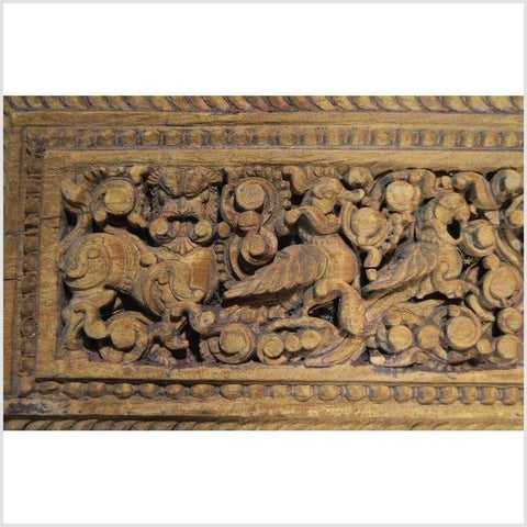 Antique Indian Hand Carved Wooden Wall Ornament-YN4875-3. Asian & Chinese Furniture, Art, Antiques, Vintage Home Décor for sale at FEA Home