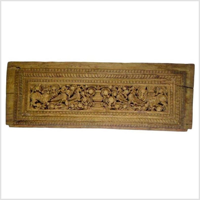 Antique Indian Hand Carved Wooden Wall Ornament-YN4875-1. Asian & Chinese Furniture, Art, Antiques, Vintage Home Décor for sale at FEA Home