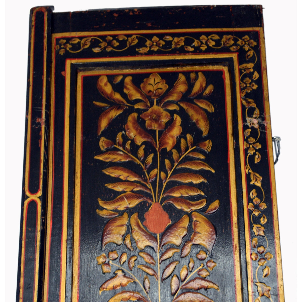 Antique Indian Lacquered Wooden Door-4. Asian &amp; Chinese Furniture, Art, Antiques, Vintage Home Décor for sale at FEA Home