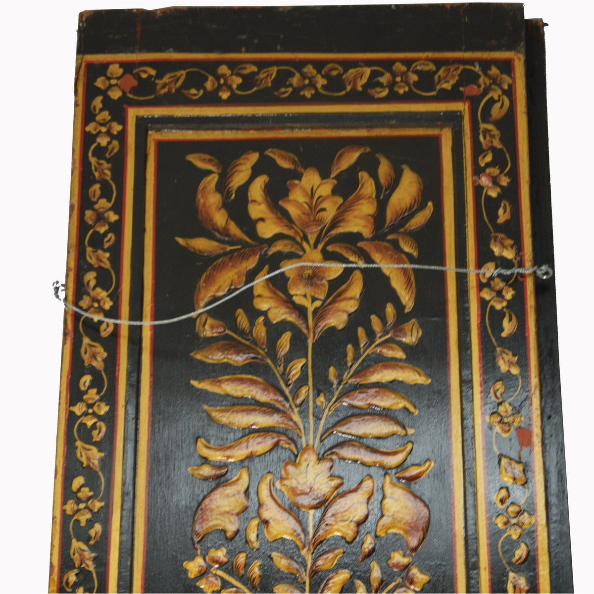 Antique Indian Lacquered Wooden Door-7. Asian &amp; Chinese Furniture, Art, Antiques, Vintage Home Décor for sale at FEA Home