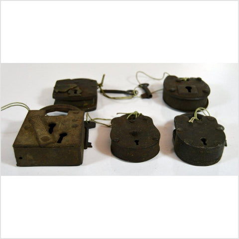 Antique Indian Locks-YN3252-7. Asian & Chinese Furniture, Art, Antiques, Vintage Home Décor for sale at FEA Home