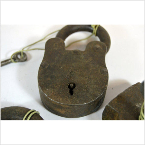 Antique Indian Locks-YN3254-6. Asian & Chinese Furniture, Art, Antiques, Vintage Home Décor for sale at FEA Home