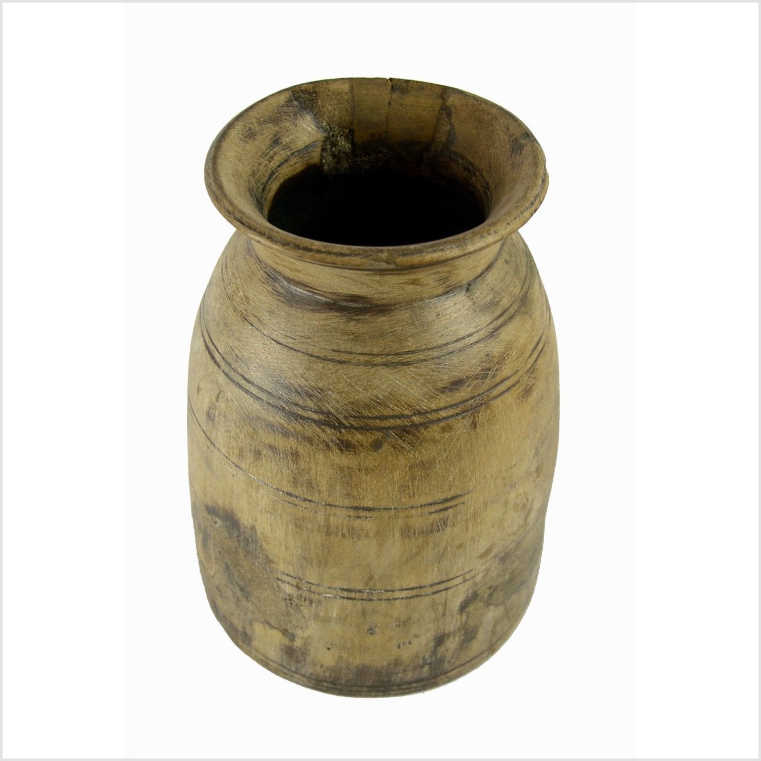 Antique Indian Milk Storage Container (Vase)-8. Asian &amp; Chinese Furniture, Art, Antiques, Vintage Home Décor for sale at FEA Home