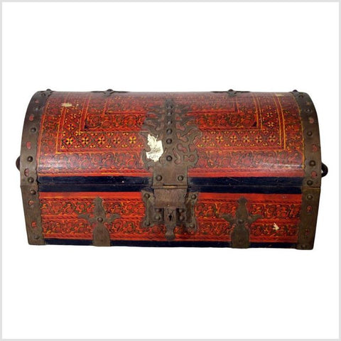 Antique Indian Trunk-YN4909-11. Asian & Chinese Furniture, Art, Antiques, Vintage Home Décor for sale at FEA Home