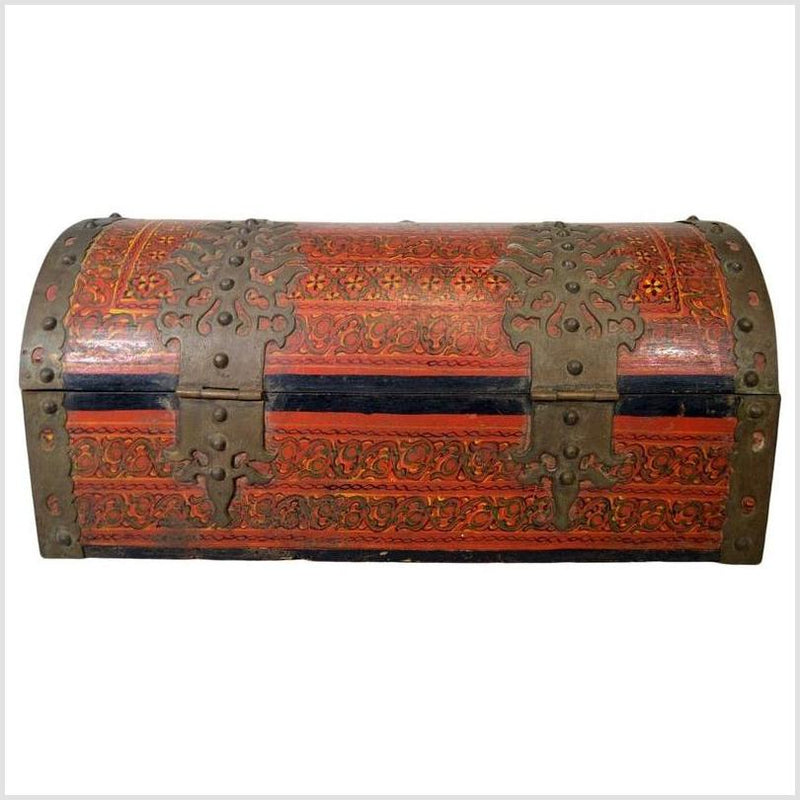 Antique Indian Trunk-YN4909-4. Asian & Chinese Furniture, Art, Antiques, Vintage Home Décor for sale at FEA Home