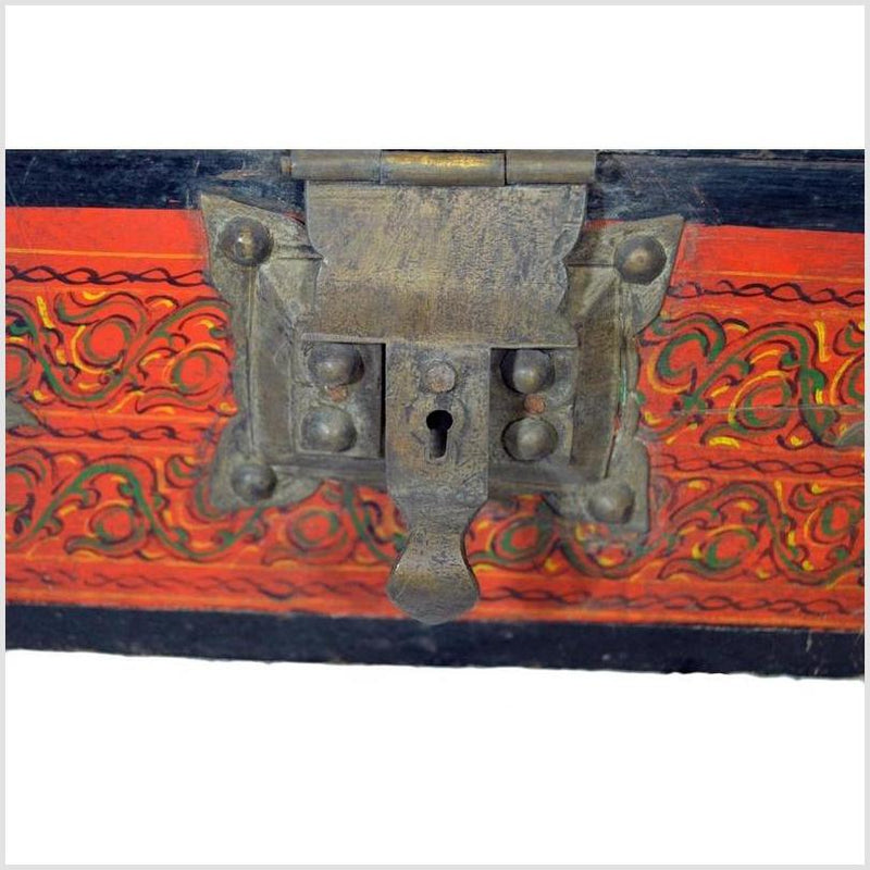Antique Indian Trunk-YN4909-9. Asian & Chinese Furniture, Art, Antiques, Vintage Home Décor for sale at FEA Home