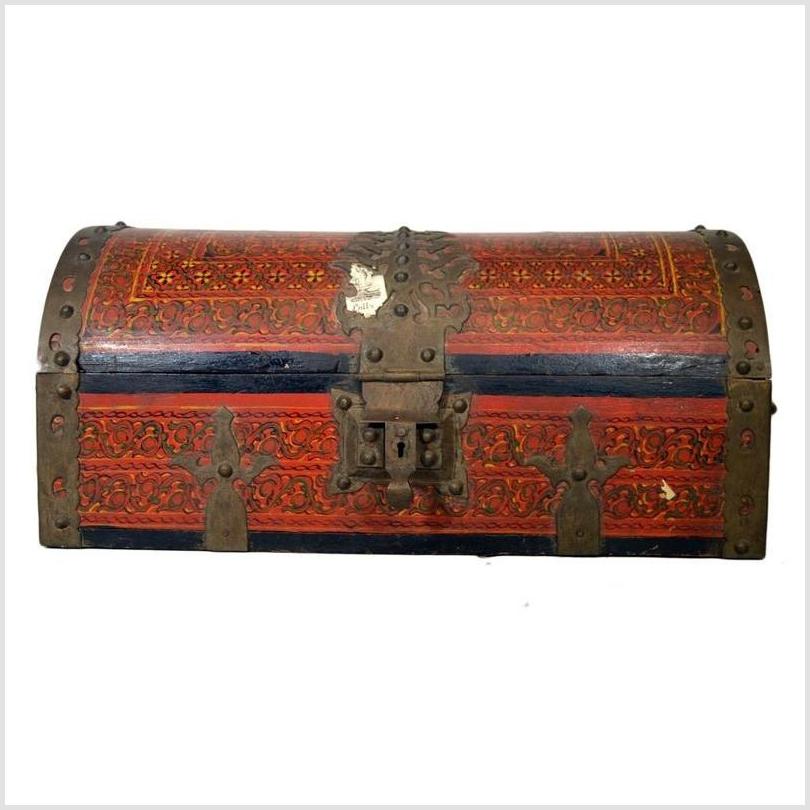 Antique Indian Trunk-1. Asian & Chinese Furniture, Art, Antiques, Vintage Home Décor for sale at FEA Home