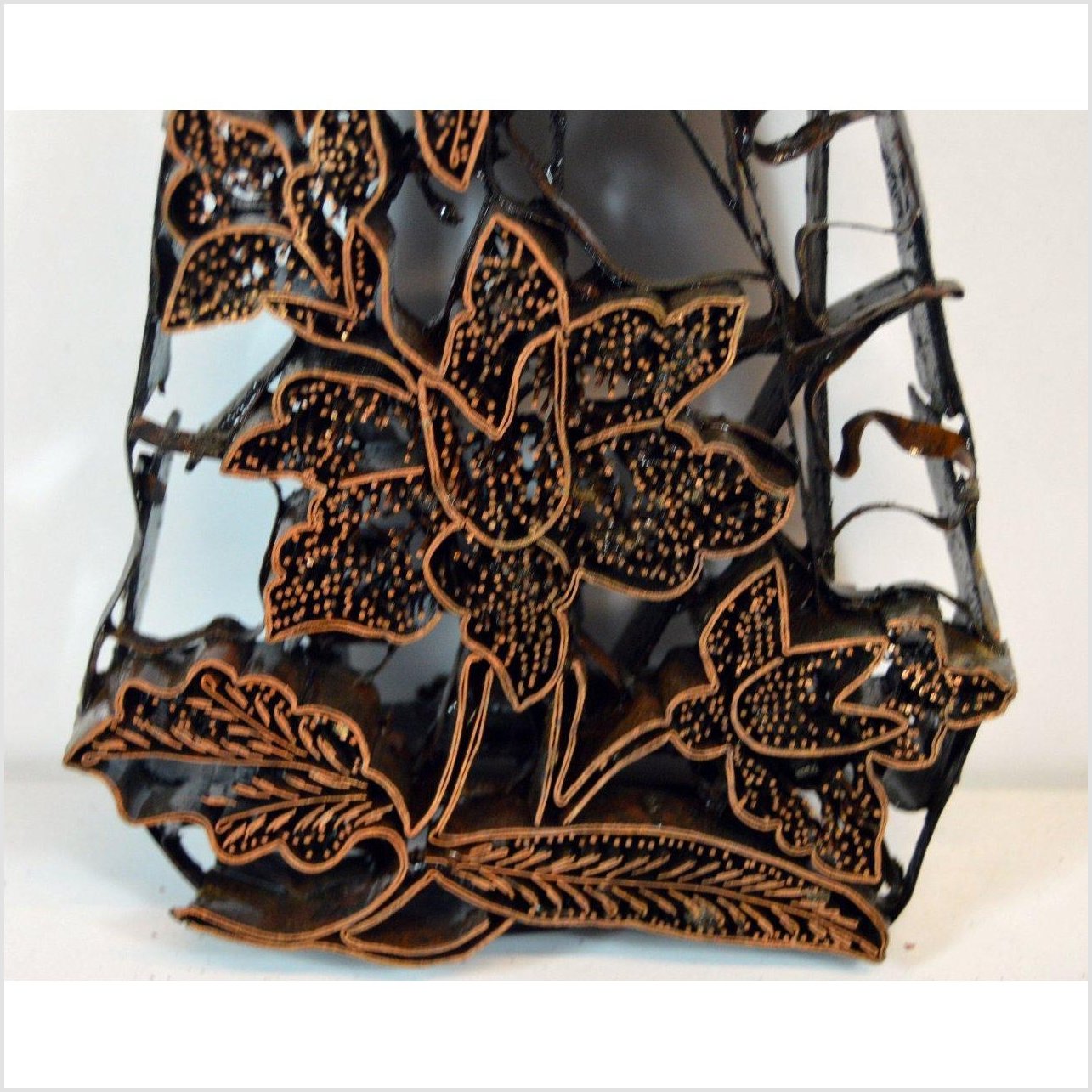 Antique Indonesian COPPER BATIK INK BLOCK-3. Asian &amp; Chinese Furniture, Art, Antiques, Vintage Home Décor for sale at FEA Home