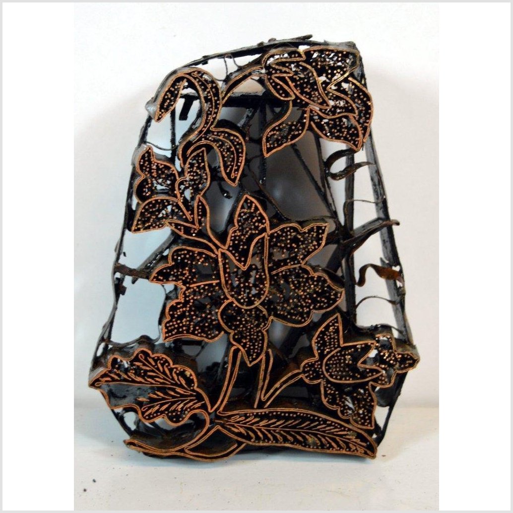 Antique Indonesian COPPER BATIK INK BLOCK-1. Asian & Chinese Furniture, Art, Antiques, Vintage Home Décor for sale at FEA Home