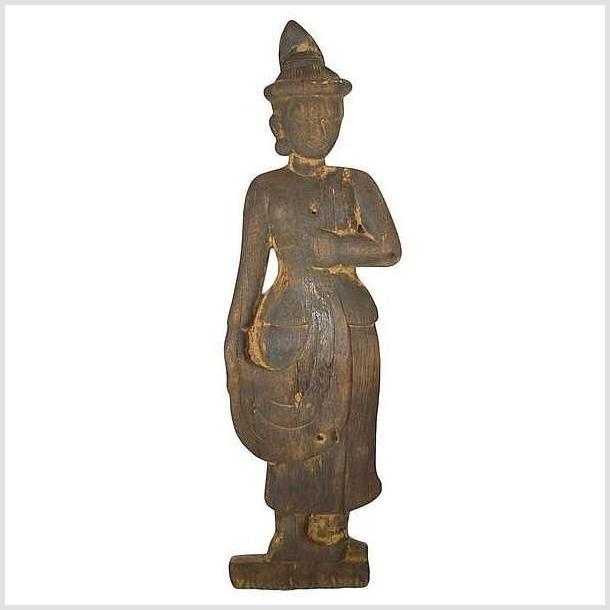 Antique Indonesian Hand Carved Wooden Statue-1. Asian & Chinese Furniture, Art, Antiques, Vintage Home Décor for sale at FEA Home