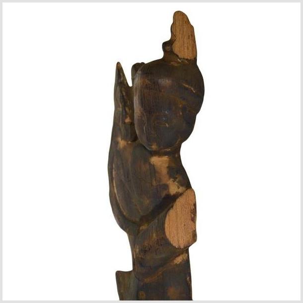 Antique Indonesian Hand Carved Wooden Statue-YN4878-8. Asian & Chinese Furniture, Art, Antiques, Vintage Home Décor for sale at FEA Home