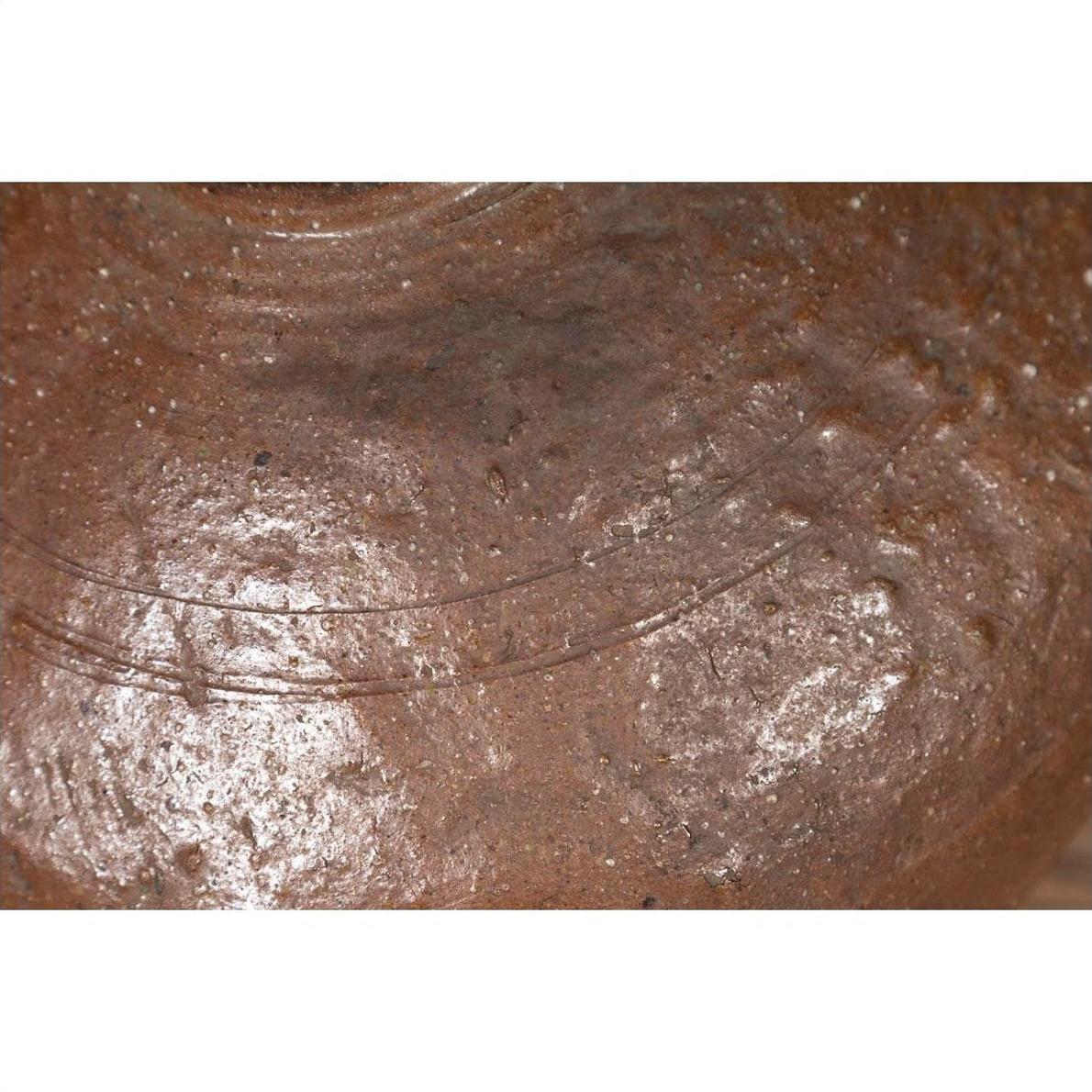 Antique Japanese Brown Oil Jar with Weathered Appearance and Irregular Shape-12. Asian &amp; Chinese Furniture, Art, Antiques, Vintage Home Décor for sale at FEA Home