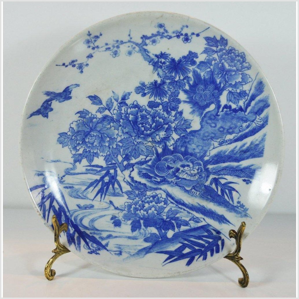 Antique Japanese Hand-Painted Plate-1. Asian &amp; Chinese Furniture, Art, Antiques, Vintage Home Décor for sale at FEA Home