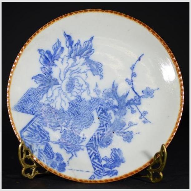 Antique Japanese Igezara Transferware Plate-1. Asian & Chinese Furniture, Art, Antiques, Vintage Home Décor for sale at FEA Home