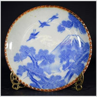 Antique Japanese Igezara Transferware Plate- Asian Antiques, Vintage Home Decor & Chinese Furniture - FEA Home