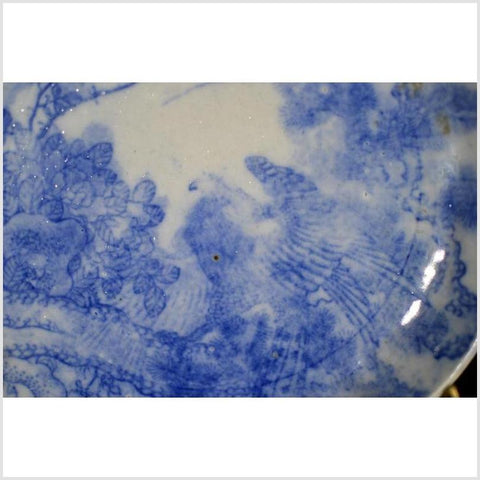 Antique Japanese Igezara Transferware Plate-YN4624-3. Asian & Chinese Furniture, Art, Antiques, Vintage Home Décor for sale at FEA Home