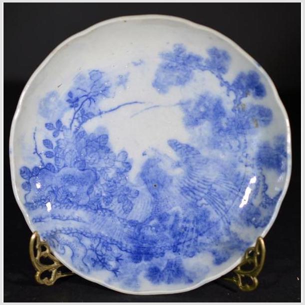 Antique Japanese Igezara Transferware Plate-YN4624-1. Asian & Chinese Furniture, Art, Antiques, Vintage Home Décor for sale at FEA Home