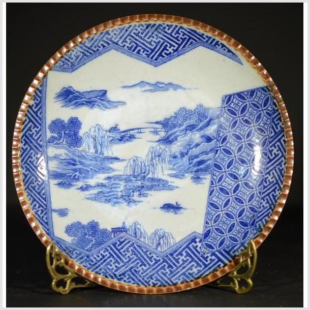 Antique Japanese Igezara Transferware Plate-1. Asian & Chinese Furniture, Art, Antiques, Vintage Home Décor for sale at FEA Home