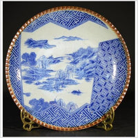 Antique Japanese Igezara Transferware Plate- Asian Antiques, Vintage Home Decor & Chinese Furniture - FEA Home