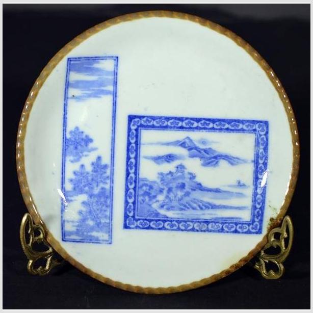 Antique Japanese Igezara Transferware Porcelain Plate-1. Asian & Chinese Furniture, Art, Antiques, Vintage Home Décor for sale at FEA Home