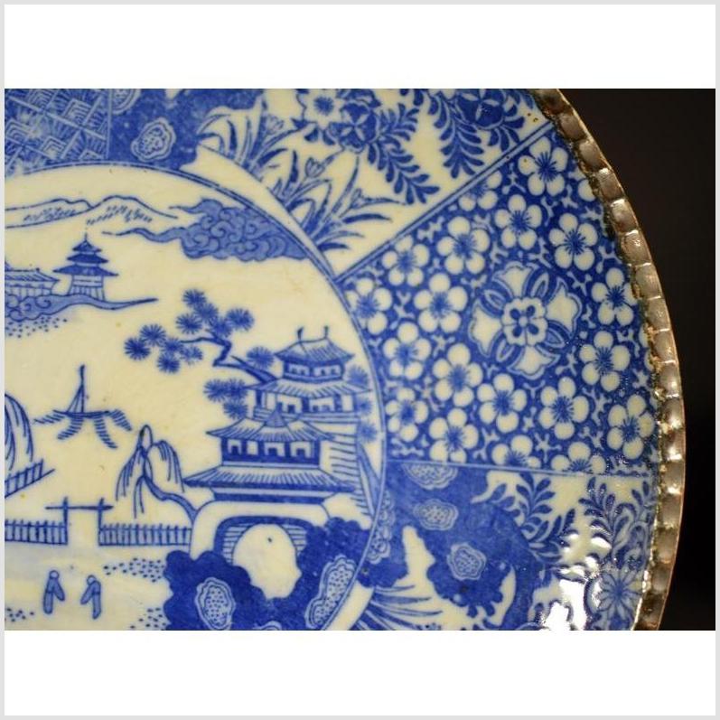 Antique Japanese Igezara Transferware Porcelain Plate 