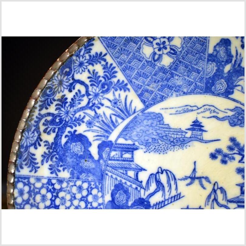Antique Japanese Igezara Transferware Porcelain Plate-5. Asian &amp; Chinese Furniture, Art, Antiques, Vintage Home Décor for sale at FEA Home