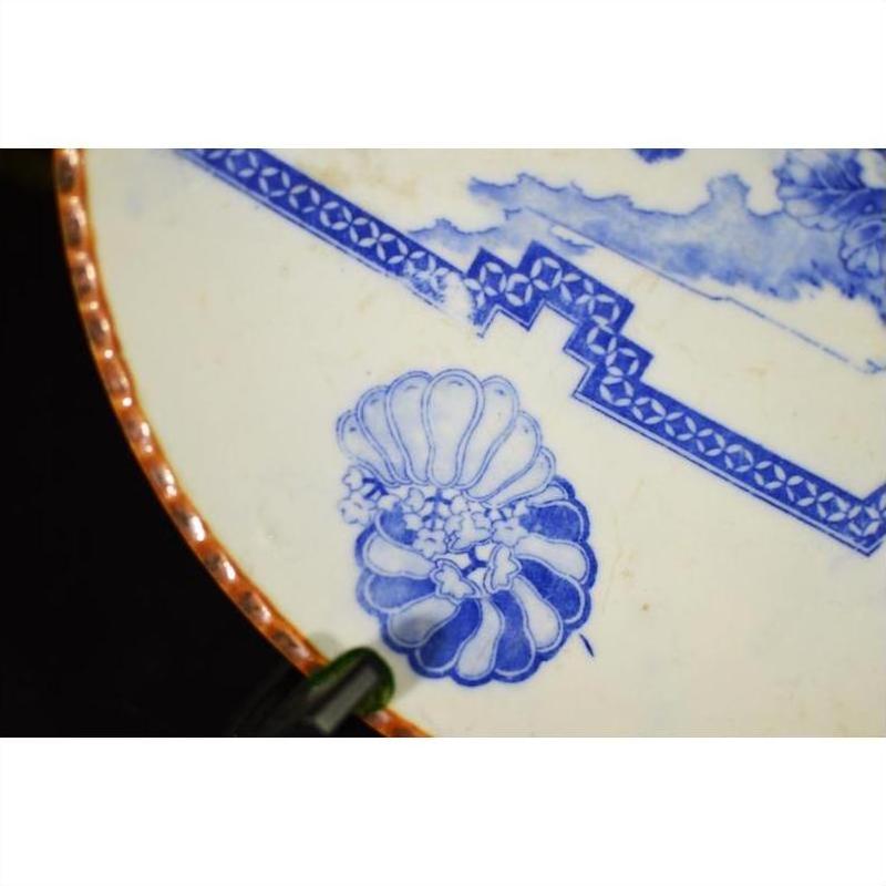 Antique Japanese Igezara Transferware Porcelain Plate-6. Asian &amp; Chinese Furniture, Art, Antiques, Vintage Home Décor for sale at FEA Home