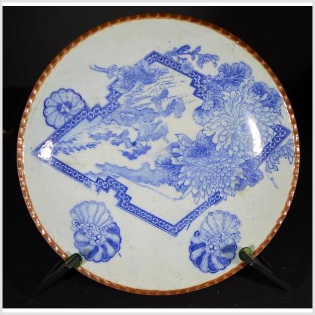 Antique Japanese Igezara Transferware Porcelain Plate-1. Asian & Chinese Furniture, Art, Antiques, Vintage Home Décor for sale at FEA Home