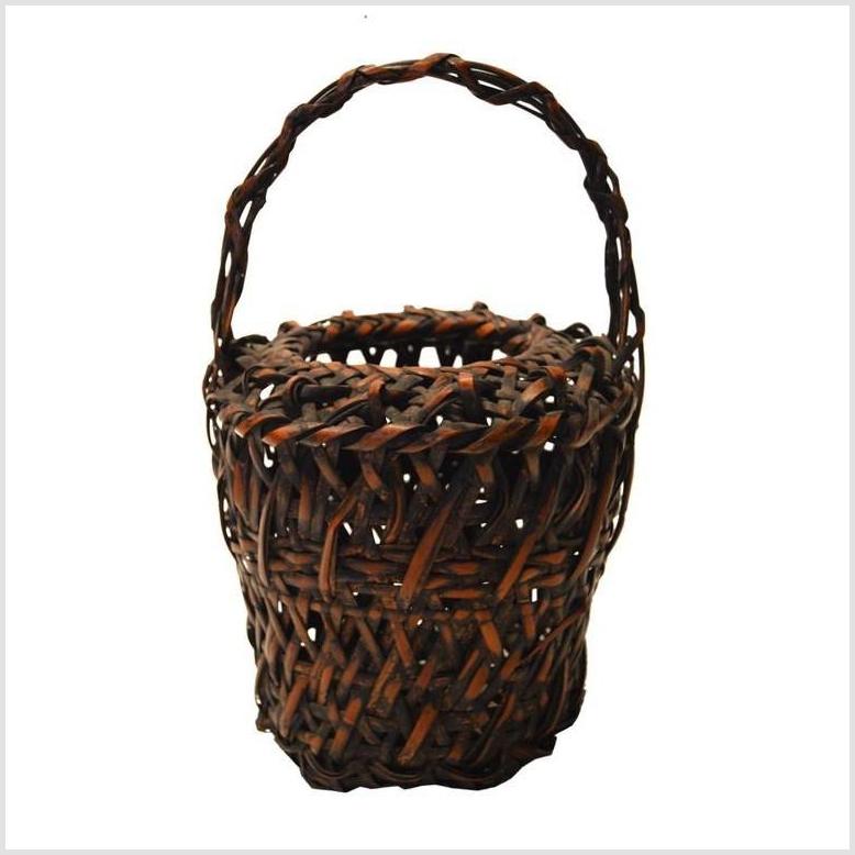 Antique Japanese Ikebana Basket 
