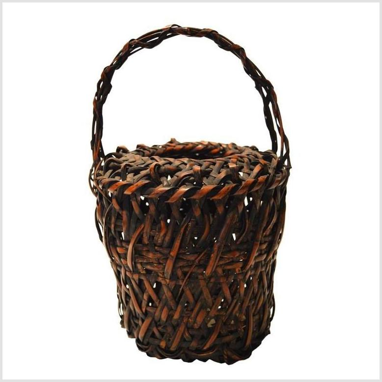 Antique Japanese Ikebana Basket- Asian Antiques, Vintage Home Decor & Chinese Furniture - FEA Home