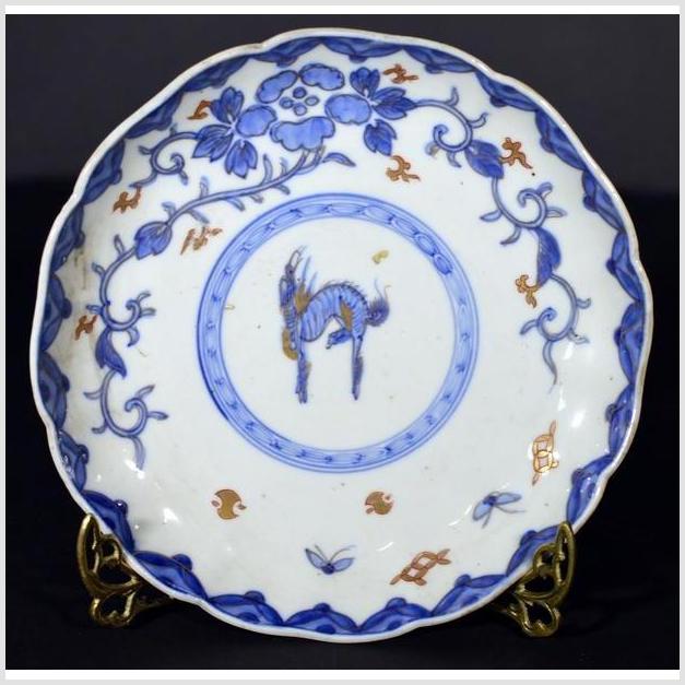 Antique Japanese Imari Hand Painted Porcelain Plate- Asian Antiques, Vintage Home Decor & Chinese Furniture - FEA Home