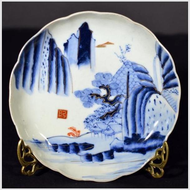 Antique Japanese Imari Hand Painted Porcelain Plate-YN4360 / 1-1. Asian & Chinese Furniture, Art, Antiques, Vintage Home Décor for sale at FEA Home