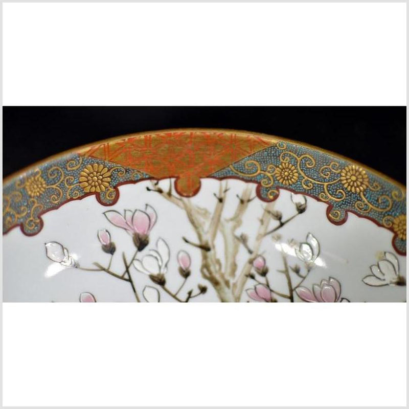 Antique Japanese Kutani Hand Painted Porcelain Bowl-YN4725-4. Asian & Chinese Furniture, Art, Antiques, Vintage Home Décor for sale at FEA Home