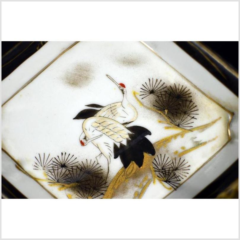 Antique Japanese Kutani Hand Painted Porcelain Dish-2. Asian & Chinese Furniture, Art, Antiques, Vintage Home Décor for sale at FEA Home